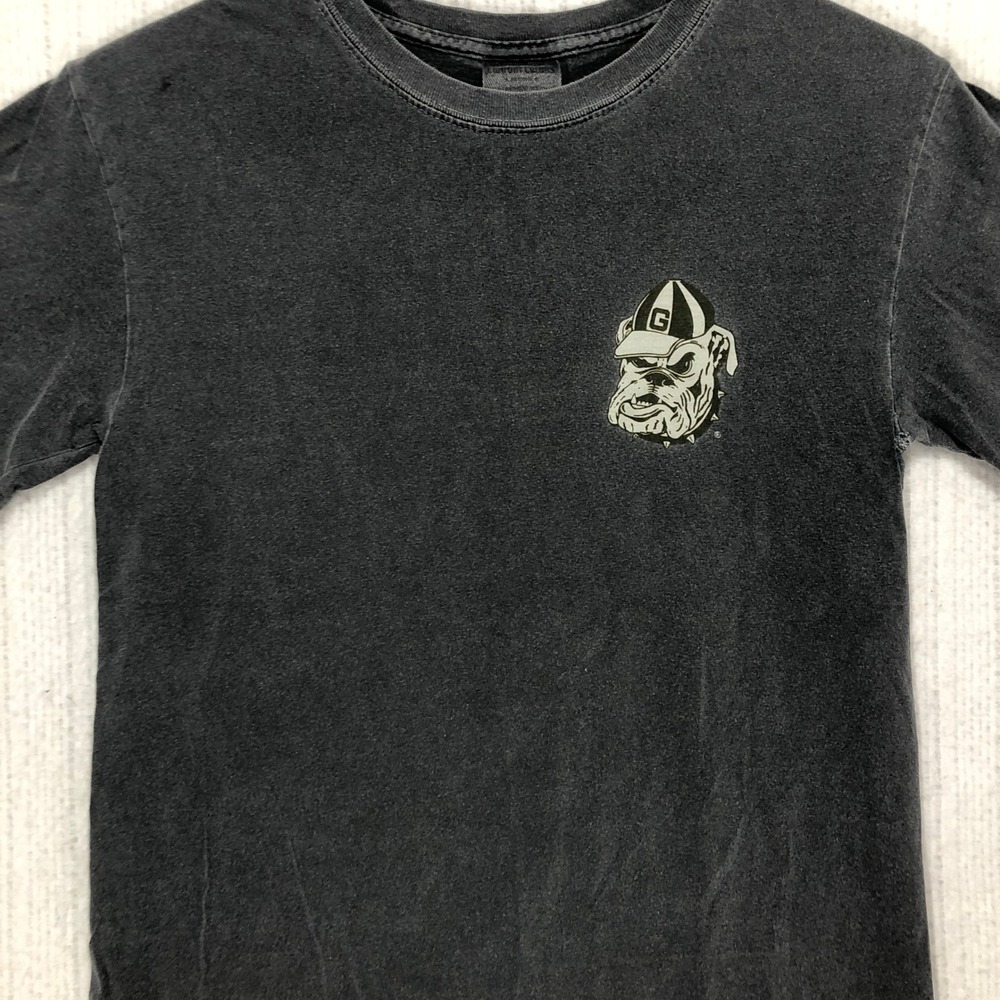 Comfort Colors Georgia Bulldogs T-Shirt Faded Black UGA Sic Em Dawgs Small